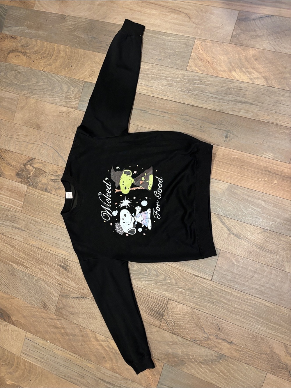 Black Graphic Pullover Sweatshirt - 'Wicked For Good'